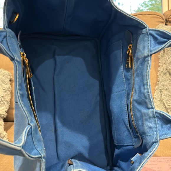 Prada Canapa Large Blue Tote - Picture 14 of 15